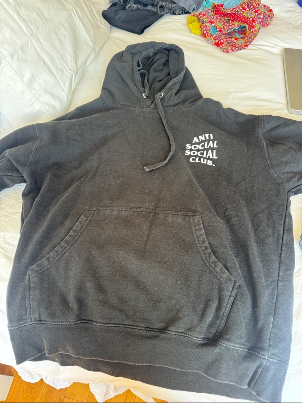 Anti Social Social Club Black Logo Pullover Hoodie